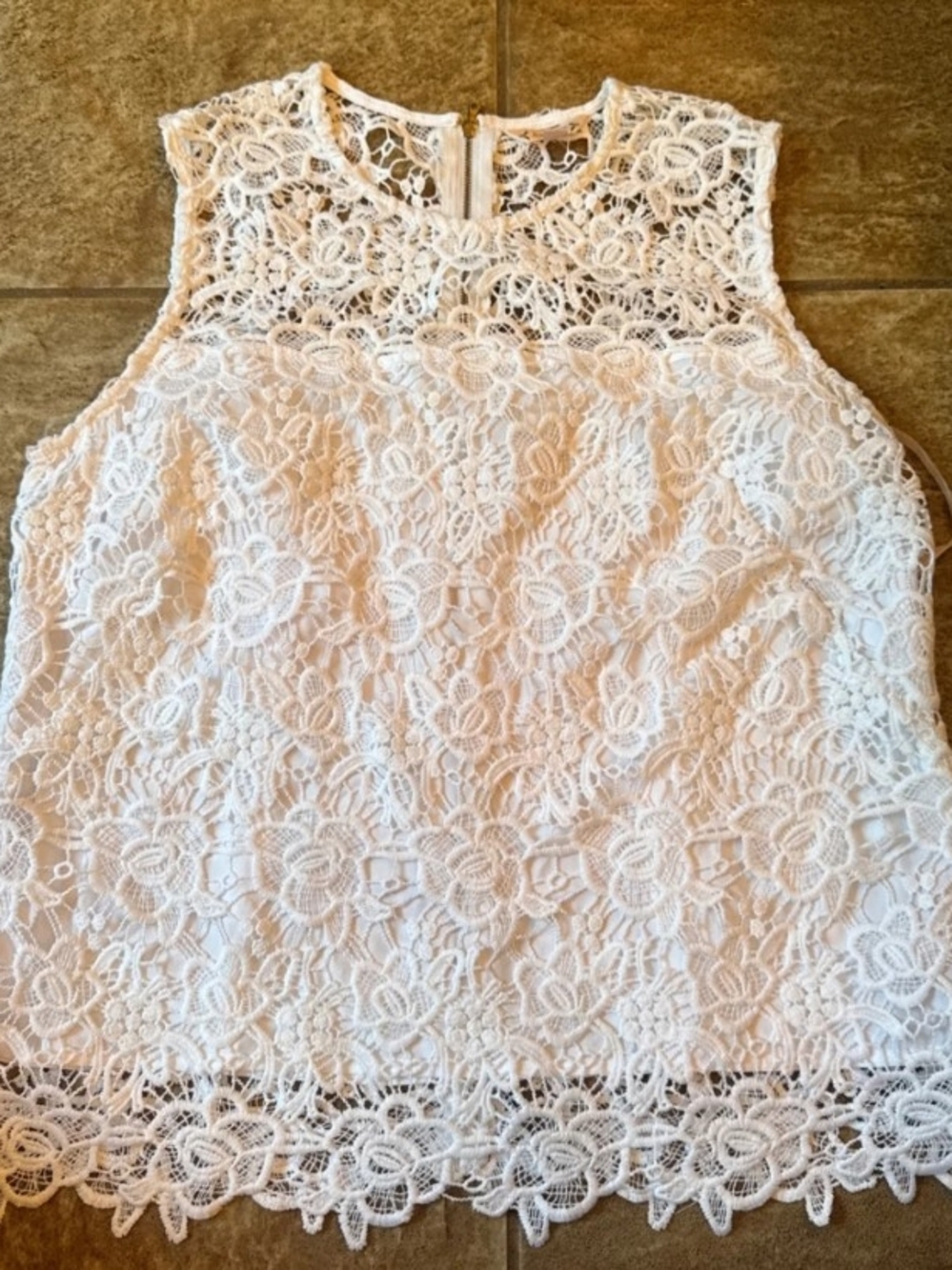 Nanette Lepore White Lace Sleeveless Camisole